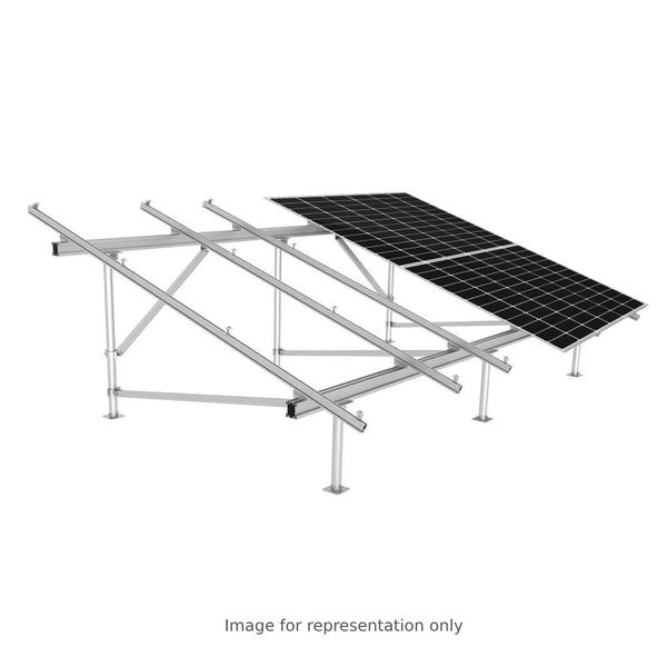 5X2=10 Module (5 KW) - 6.5 ft Front Leg, Pre Fabricated Thickness-2MM, Galvalume Structure